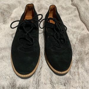Black suede Oxford